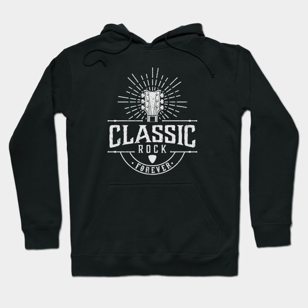 Classic Rock Forever // Vintage Rock Badge Hoodie by SLAG_Creative